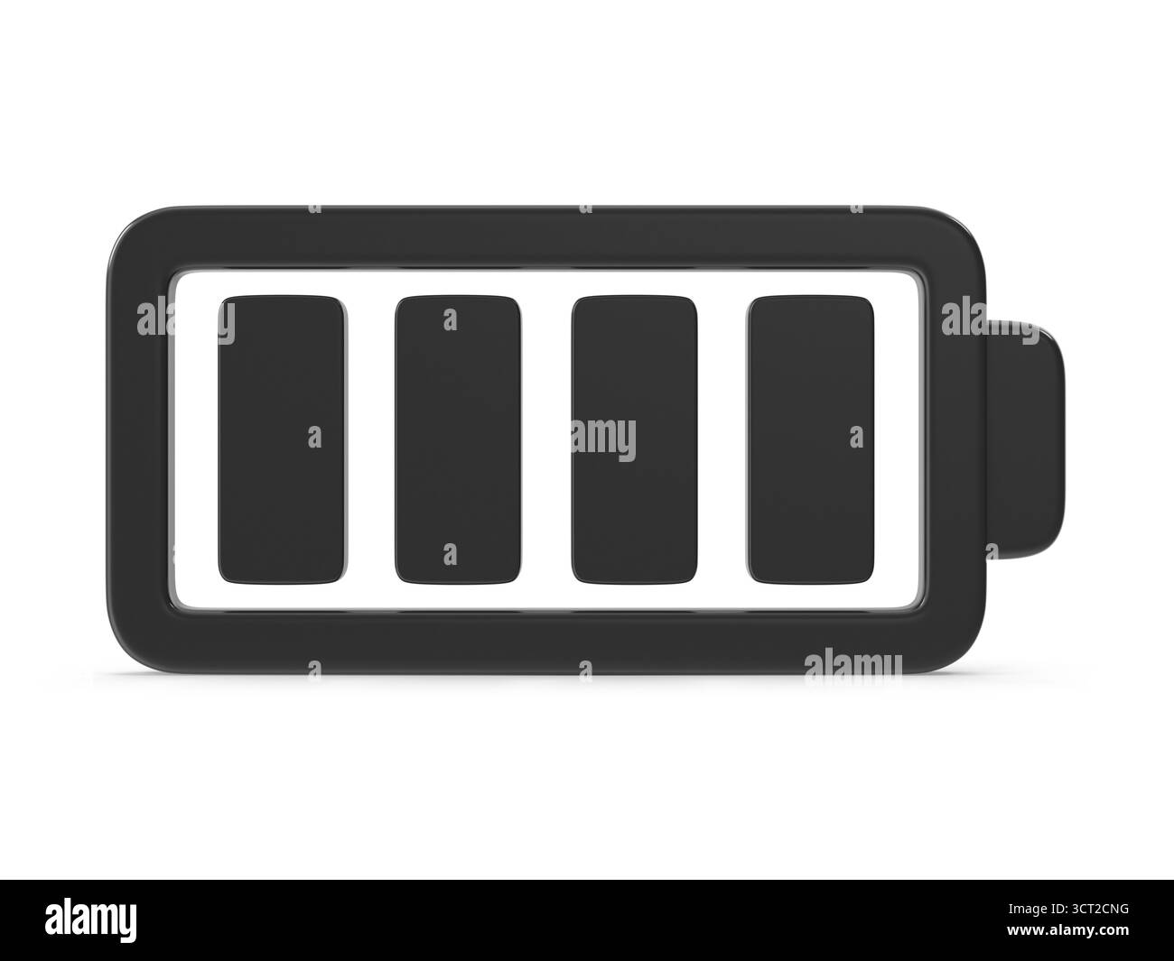 Batteriesymbol mit vollem Ladezustand Stockfoto