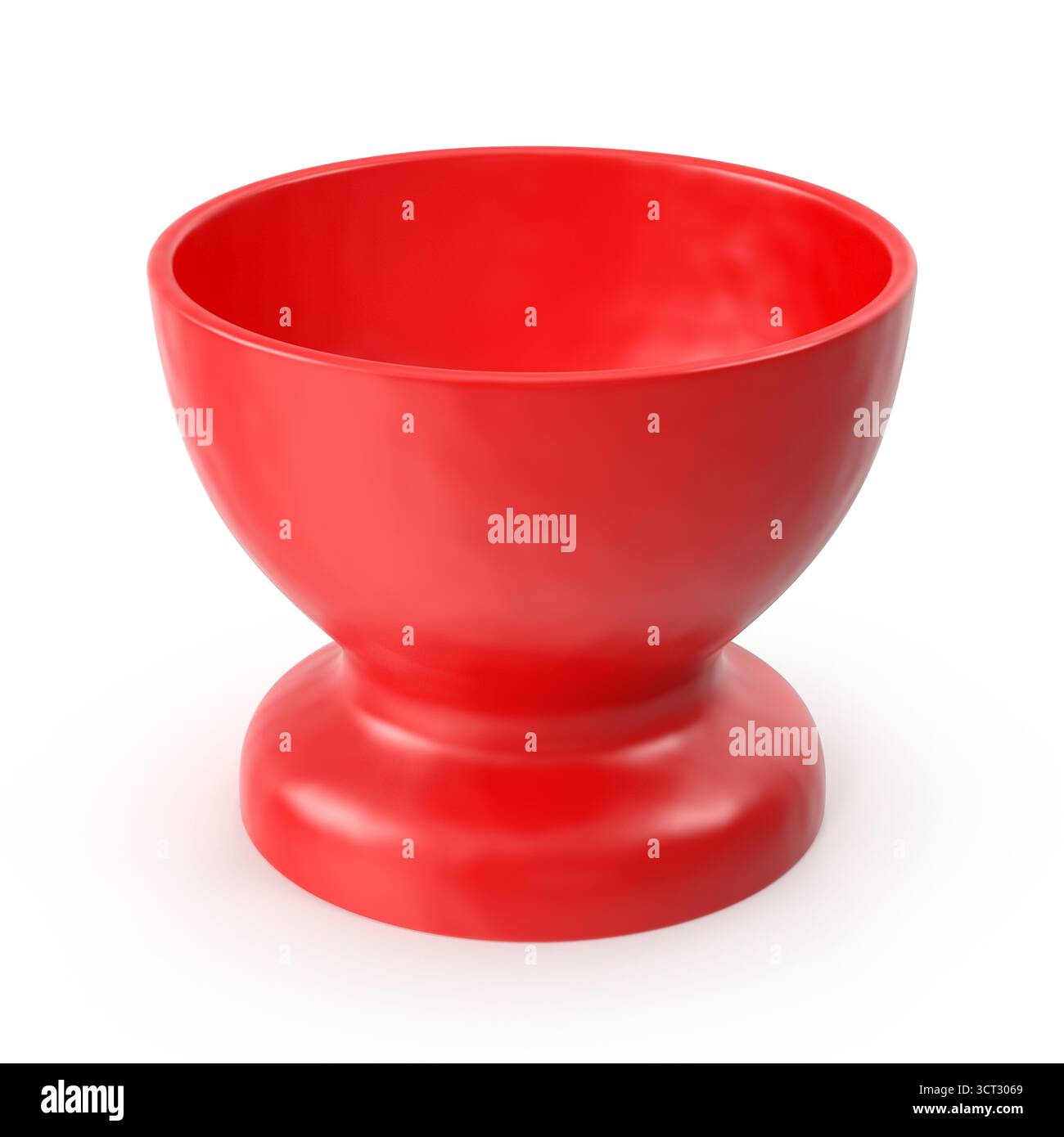 Red Bowl isoliert auf weiß Stockfoto