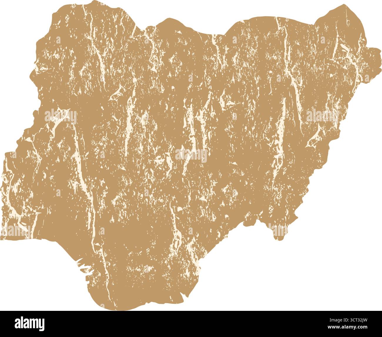 Grunge-Flaggenkarte des nigeria-Vektors Stock Vektor