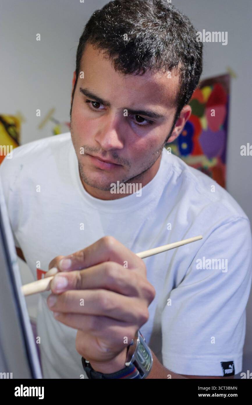 Miami Beach Florida, Lincoln Road Mall, ArtCenter SouthFlorida, Erwachsenenbildung, Malerei, Besucher reisen Reise touristischer Tourismus Wahrzeichen Stockfoto