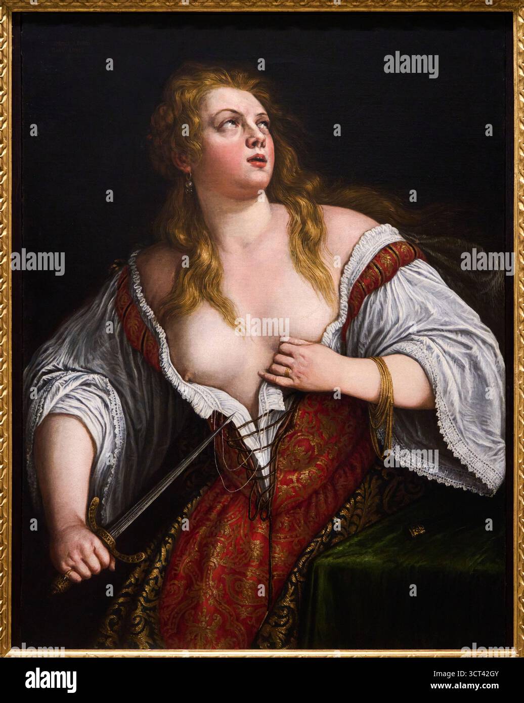 LEANDRO da PONTE, bekannt als LEANDRO BASSANO (Bassano del Grappa, 1557 - Venezia, 1622), Lucrezia, Lucretia, 1610, Gallerie dell'Accademia, Accademia Gal Stockfoto