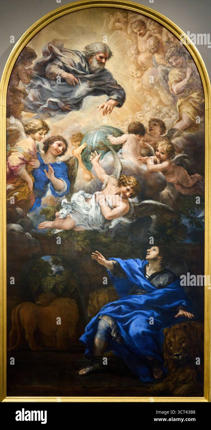 PIETRO da CORTONA (Cortona, Arezzo, 1596 - Roma, 1669), Daniele nella fossa dei leoni, Daniel in den Lions' den, 1663-1664, Gallerie dell'Accademia, A Stockfoto