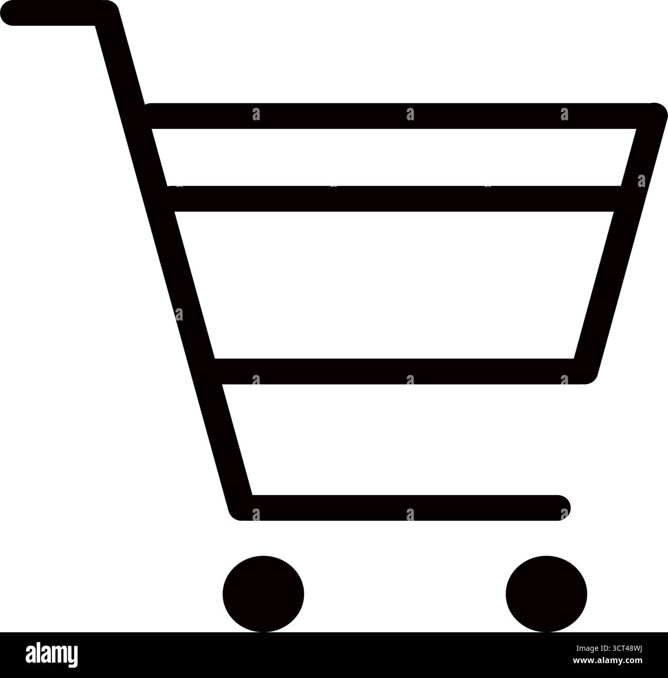 Design-Vektor-Symbol für Warenkorbkontur Stock Vektor