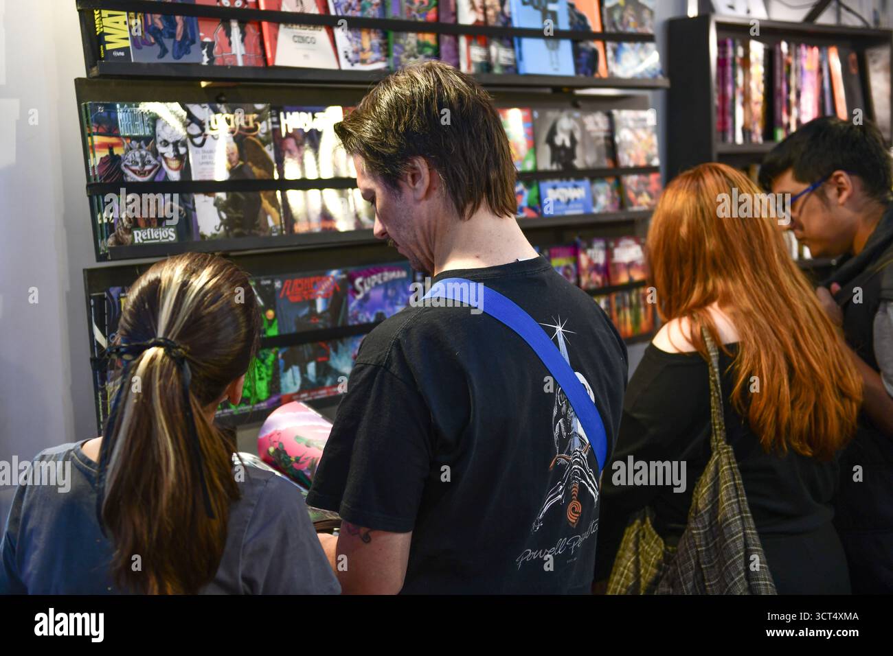 Comicbücher. 49° Internationale Buchmesse von Buenos Aires). La Rural, Predio Ferial de Palermo. Argentinien Stockfoto