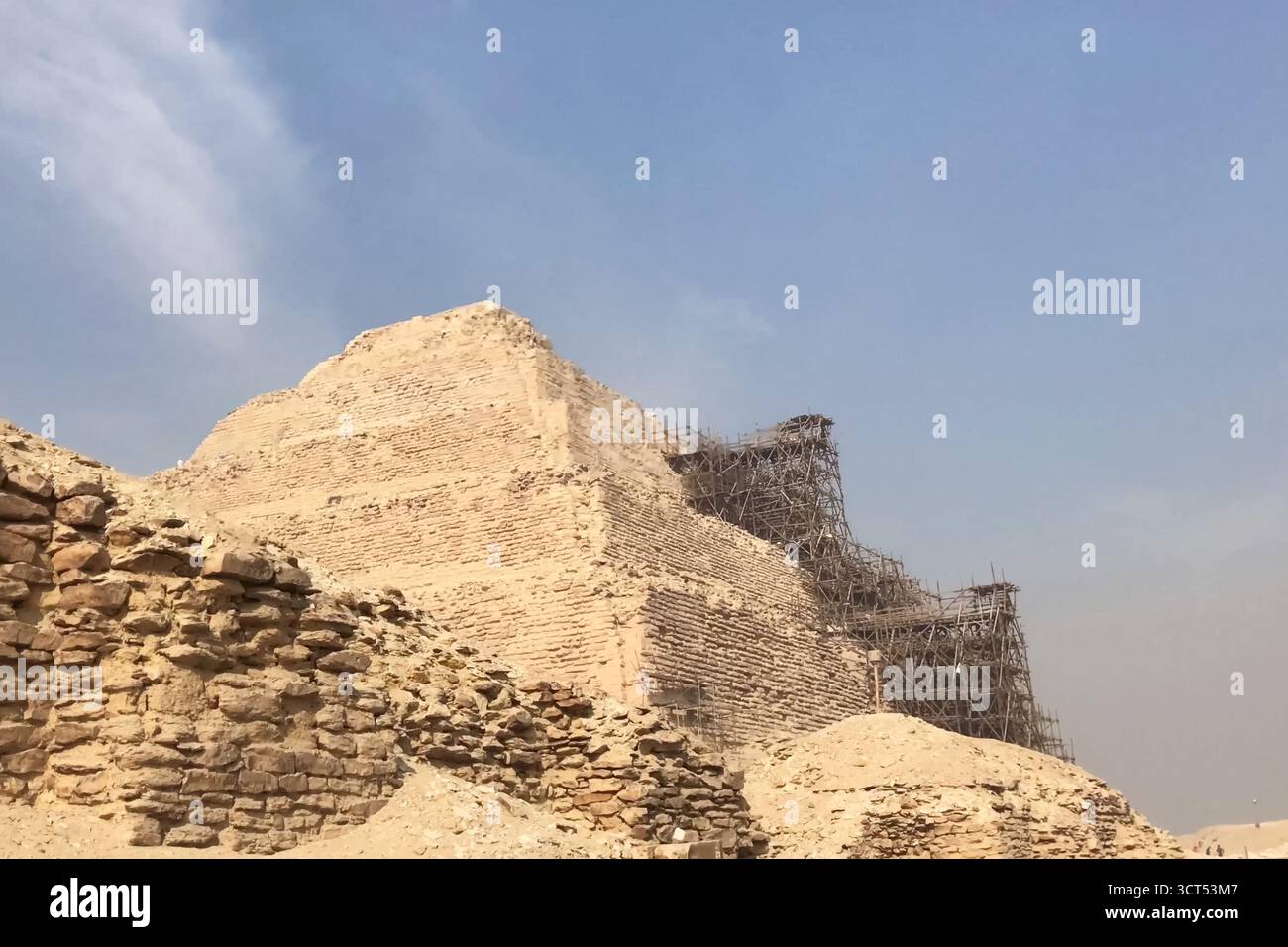 Pyramiden von Gizeh. Pyramiden von Ägypten. Das siebte Wunder der Welt. Alten Megalithen Stockfoto