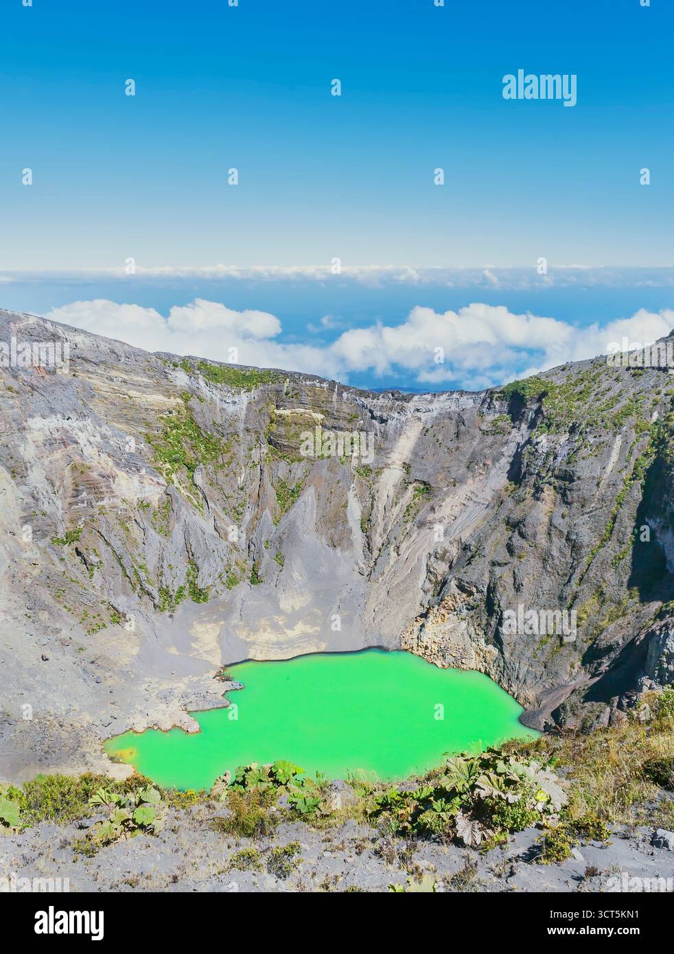 Irazu Vulkan Irazu Vulkan-Nationalpark. Provinz Cartago, Costa Rica Stockfoto