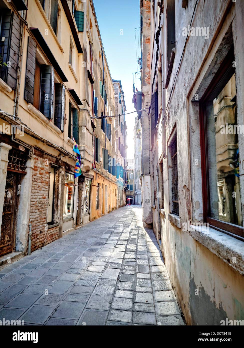 Ein Empfehlungen WALKMAN in Venedig, Italien. Wohnhäuser auf Bochumer Seite Stockfoto