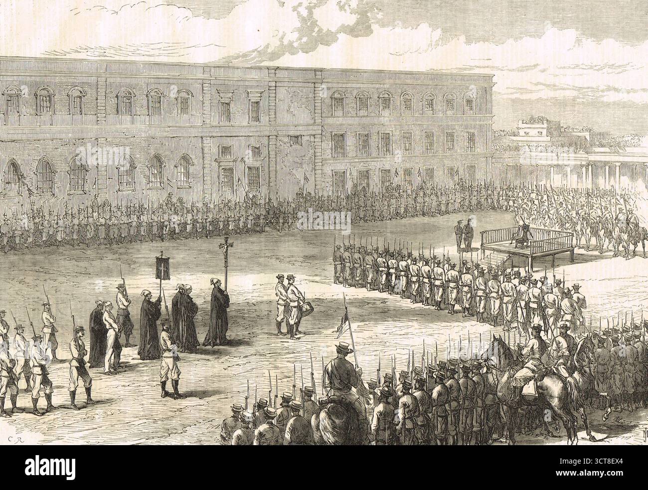 Hinrichtung politischer Gefangener in Havanna, Kuba, 1869. Während des 10-jährigen Krieges. Stockfoto