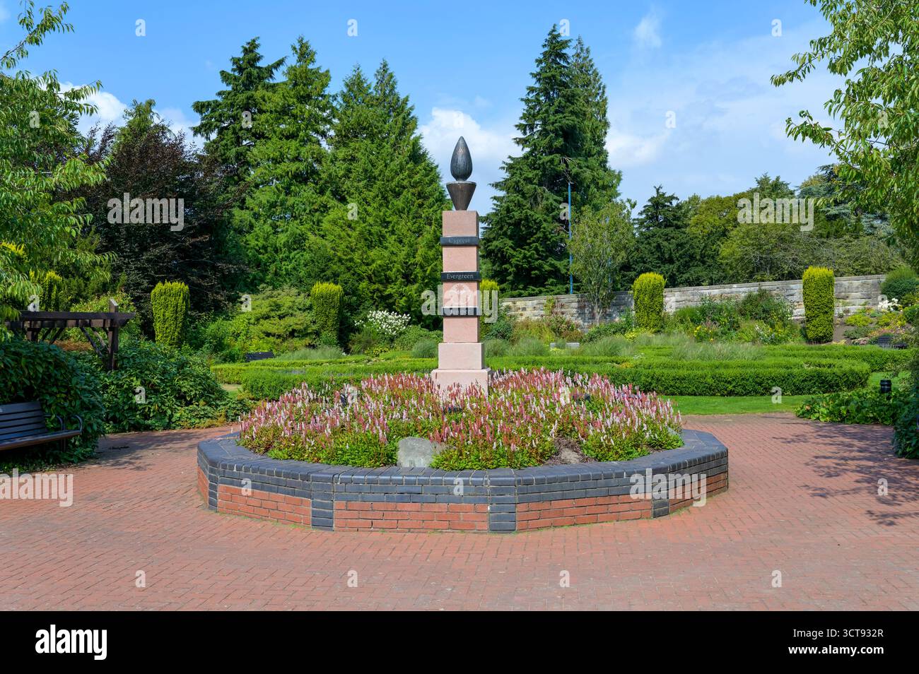 Skulptur in Rodney Gardens, Perth, Perth und Kinross, Schottland, Großbritannien Stockfoto