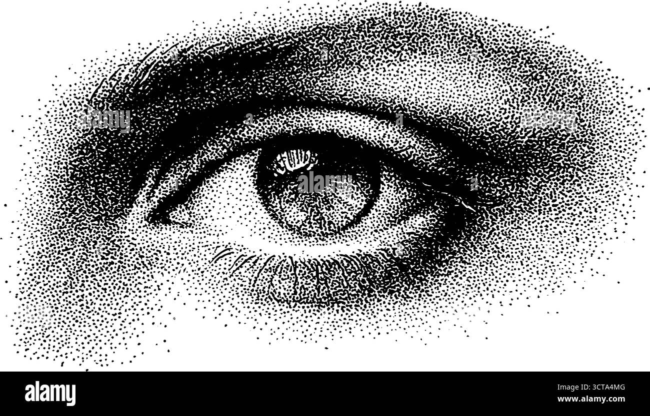 Komplizierte Punktmuster haben das menschliche Auge für Kunstdrucke und Plakate geprägt. Stock Vektor