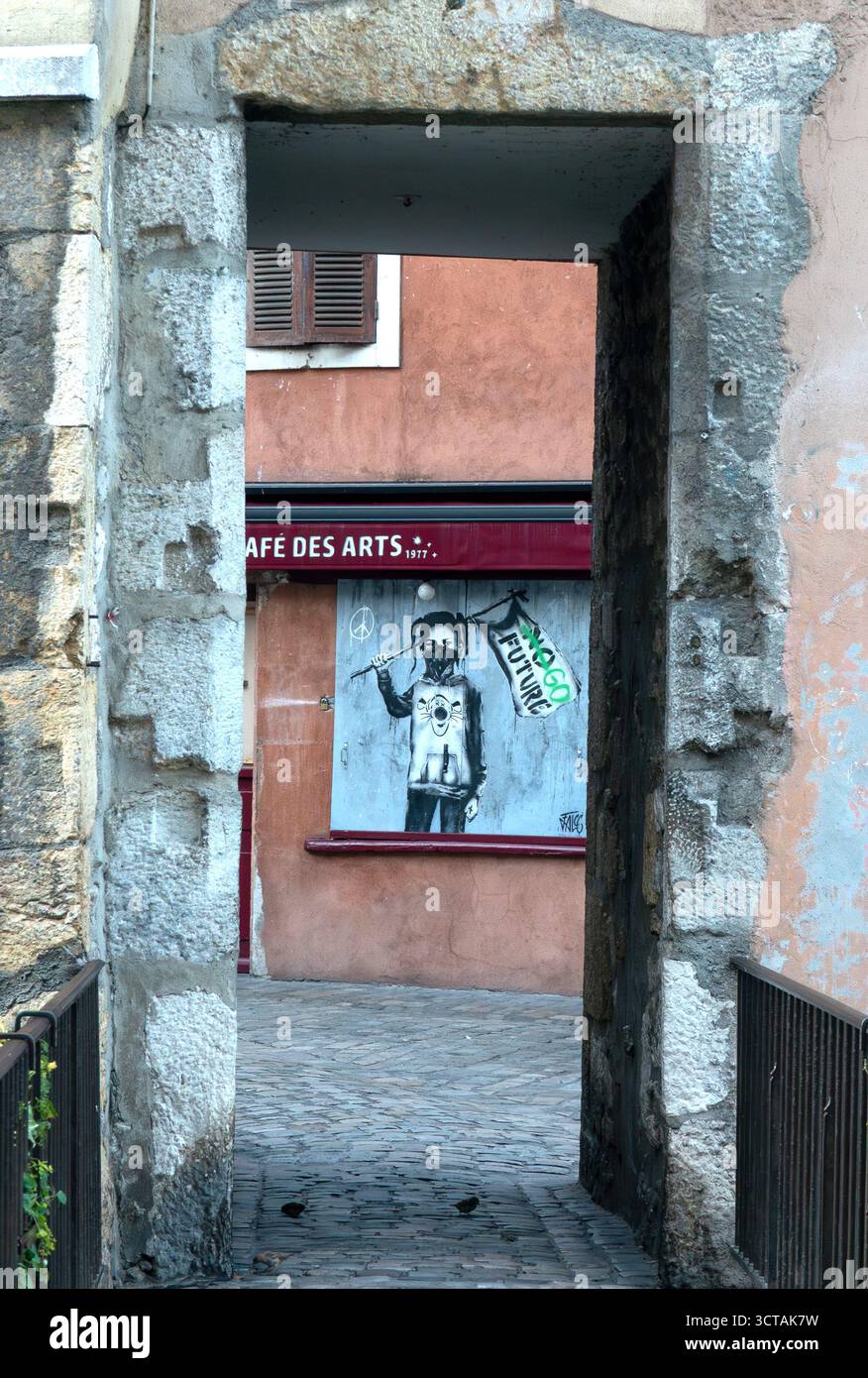 Annecy Frankreich. Szenen rund um Annecy, die Alpenstadt im Südosten Frankreichs. Stockfoto