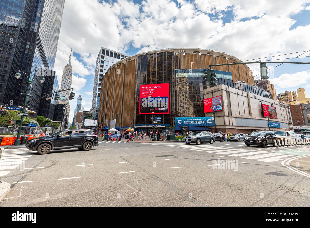 Madison Square Garden, 8 th Avenue East in New York City Stockfoto