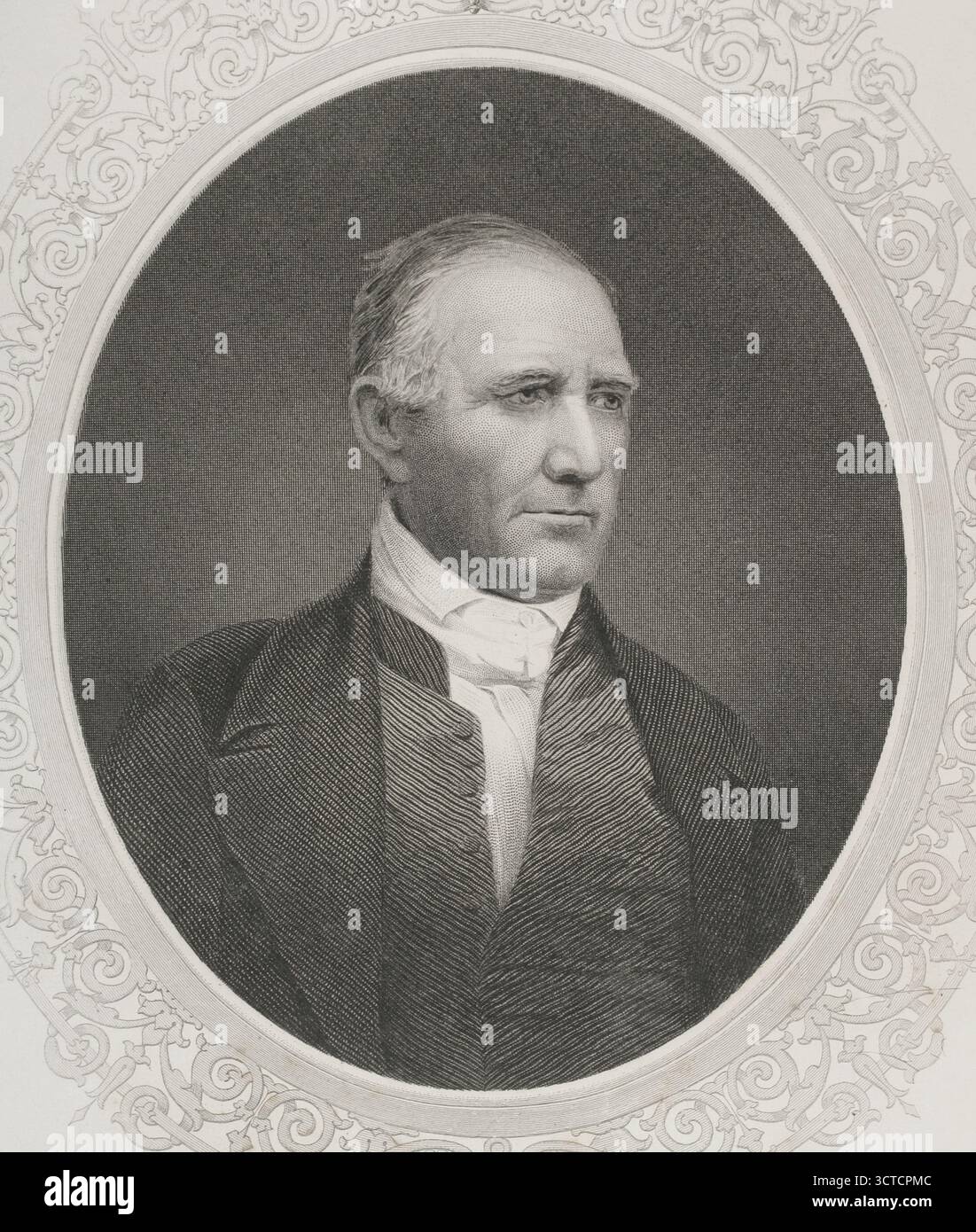 Sam Houston (Samuel Houston) (1793-1863). US-amerikanischer General und Staatsmann, der eine bedeutende Rolle in der Texas Revolution (1835–1836) spielte. Er war der erste und dritte Präsident der Republik Texas (1836–1838, 1841–1844) und einer der ersten beiden Personen, die Texas im Senat der Vereinigten Staaten repräsentierten. Hochformat. Kupferstich von W.J. Edwards (Fl. 1840-1863) aus einer Daguerreotypie. Geschichte der Vereinigten Staaten von Amerika, von J. A. Spencer. Band II. Ausgabe in Barcelona, 1873. Stockfoto