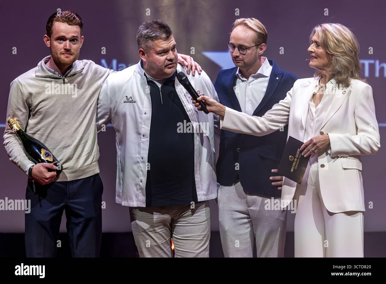 Maastricht, Niederlande. Oktober 2025. MAASTRICHT - Tom Beckers Restaurant Calva in Nootdorp erhielt während der Verleihung der Michelin-Sterne auf der BBB Hospitality Messe einen Michelin-Stern. Jedes Jahr werden die Sterne an Restaurants vergeben, die von Inspektoren für ihre gastronomische Qualität hohe Bewertungen erhalten haben. ANP MARCEL VAN HOORN niederlande Out - belgien Out Credit: ANP/Alamy Live News Stockfoto