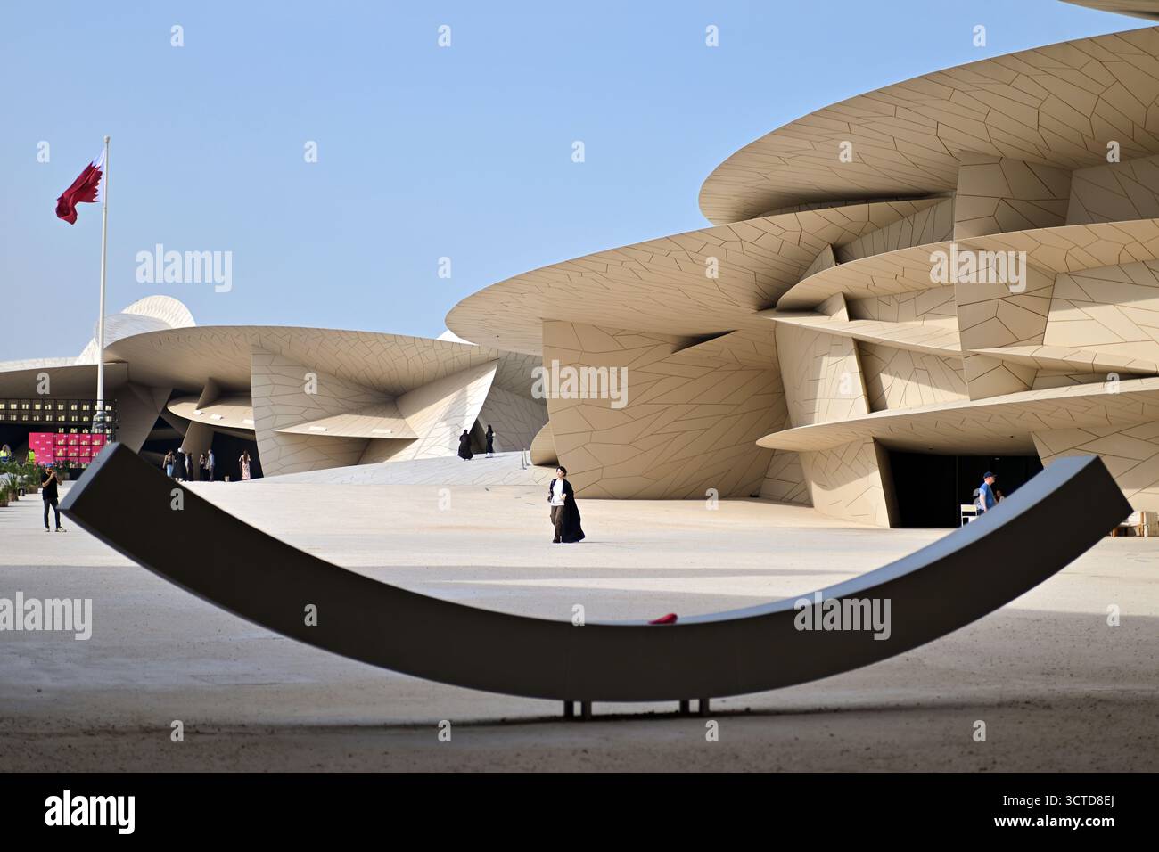 Katar, Doha: Katar National Museum, entworfen von Jean Nouvel, inspiriert von der Wüstenrose Stockfoto