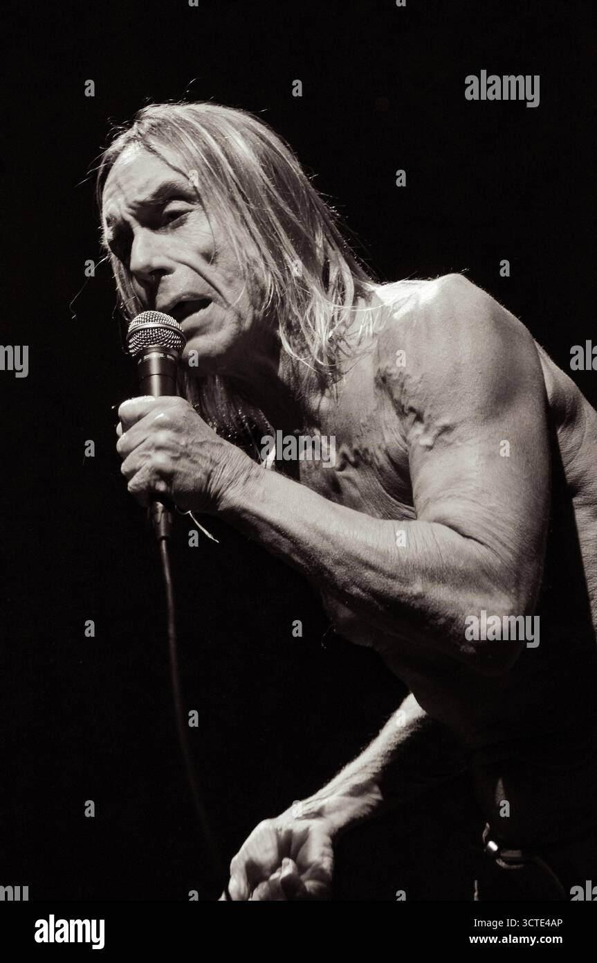 London, Vereinigtes Königreich. Am 3. Mai 2010 tritt Iggy Pop im Hammersmith Apollo auf. Cristina Massei/Alamy Live News Stockfoto
