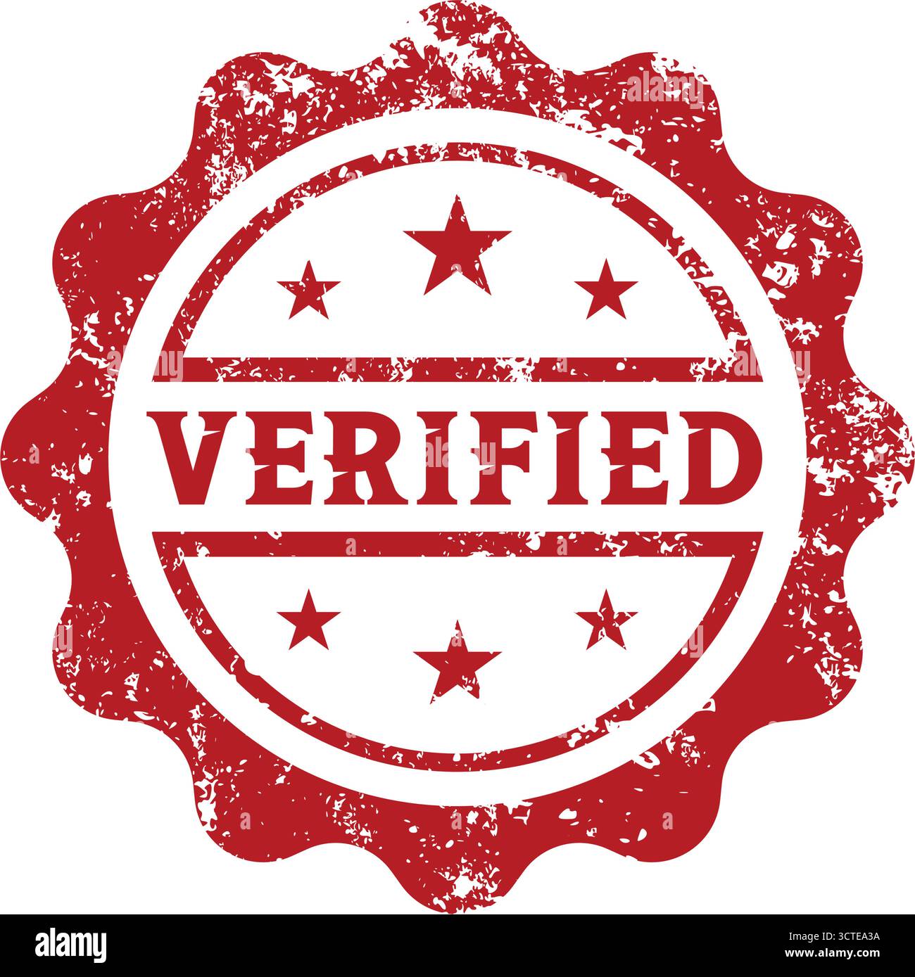 Verifizierte Grunge Gummistempel Dichtung Vektor Illustration Stock Vektor