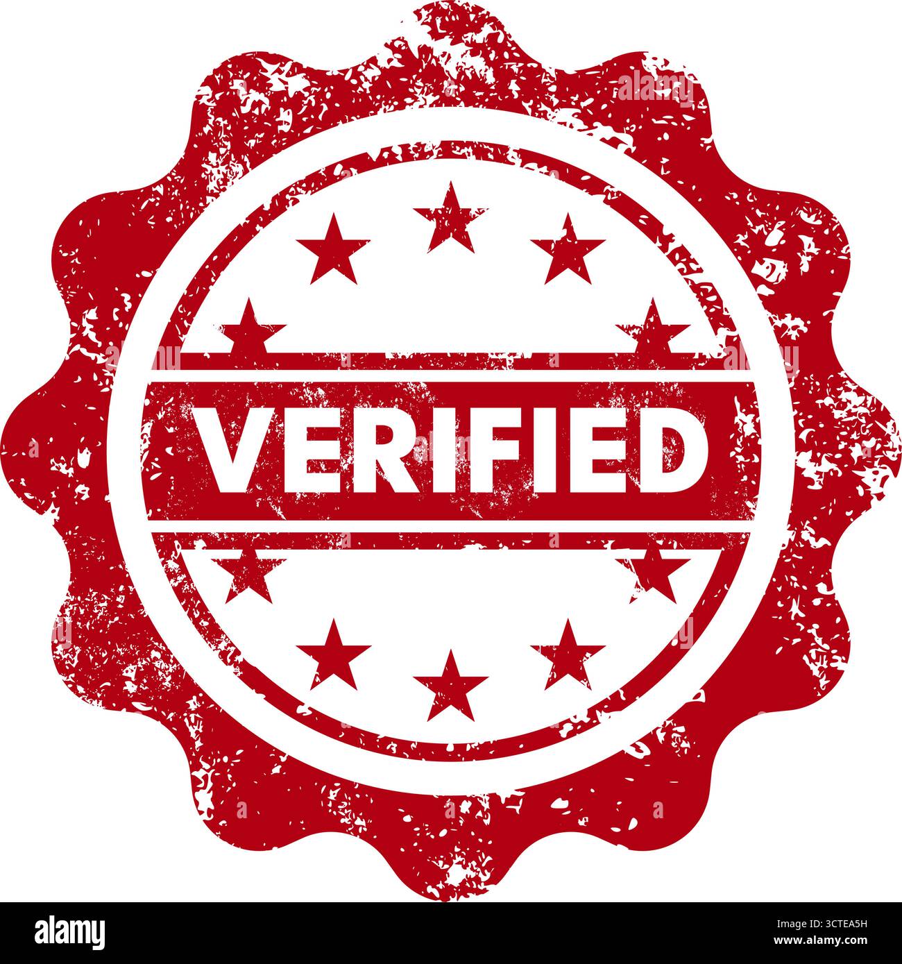 Verifizierte Grunge Gummistempel Dichtung Vektor Illustration Stock Vektor