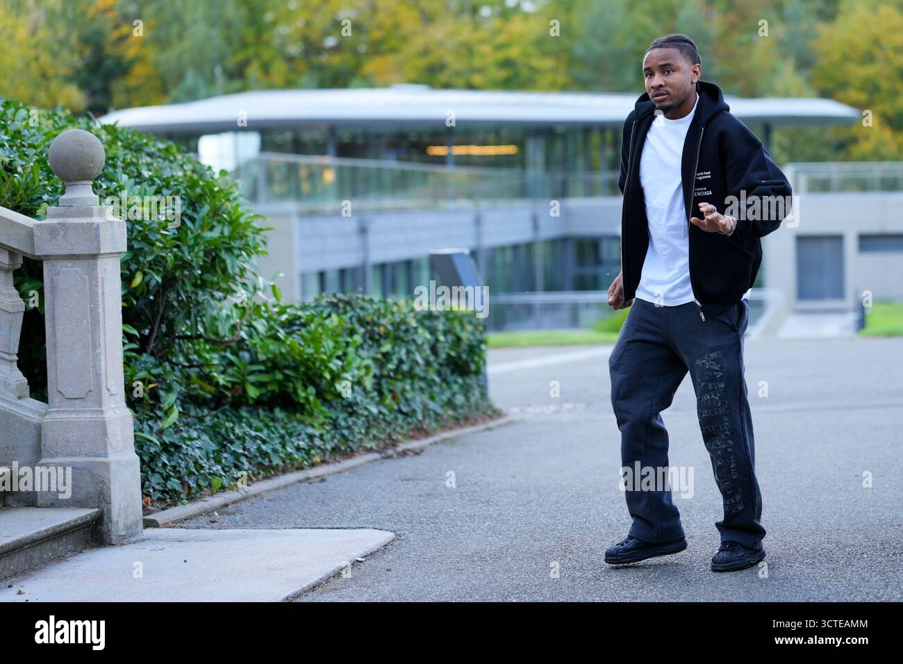 18 Christopher NKUNKU (fra) während der Arrival and Training and Press Conference des französischen Teams am INF Clairefontaine am 6. Oktober 2025 in Paris. (Foto: Dave Winter/FEP/Icon Sport) Stockfoto