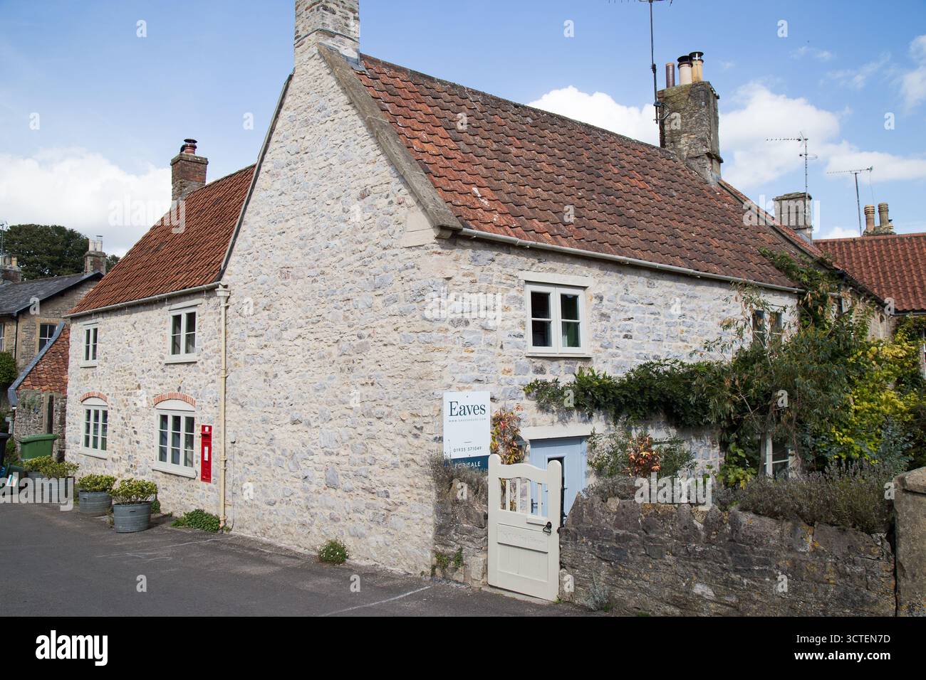 Nunney-Gebäude Stockfoto