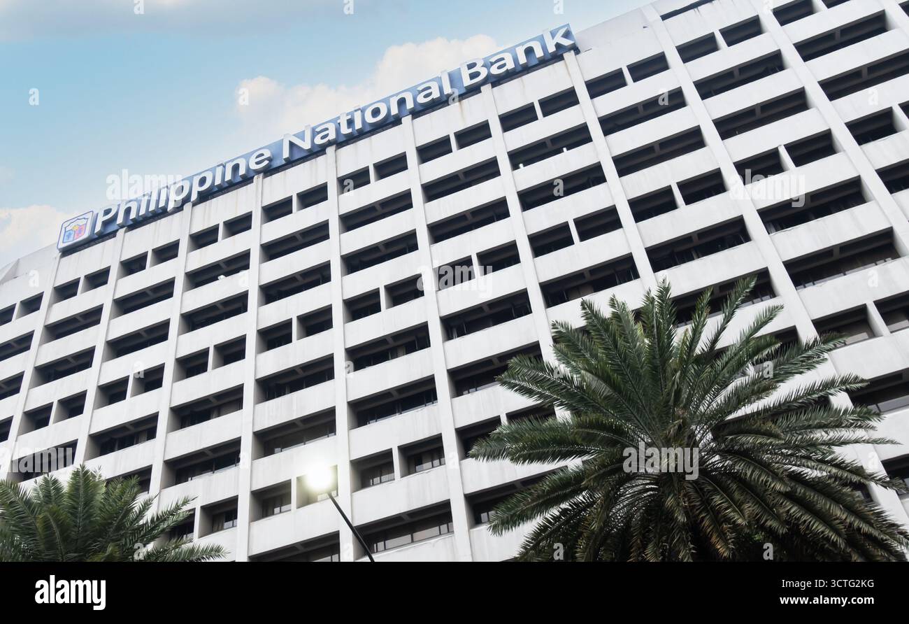 Philippine National Bank, PNB Makati Center befindet sich in 6754 Ayala Ave, Cor Legazpi Street, Makati, Manila, Philippinen Stockfoto