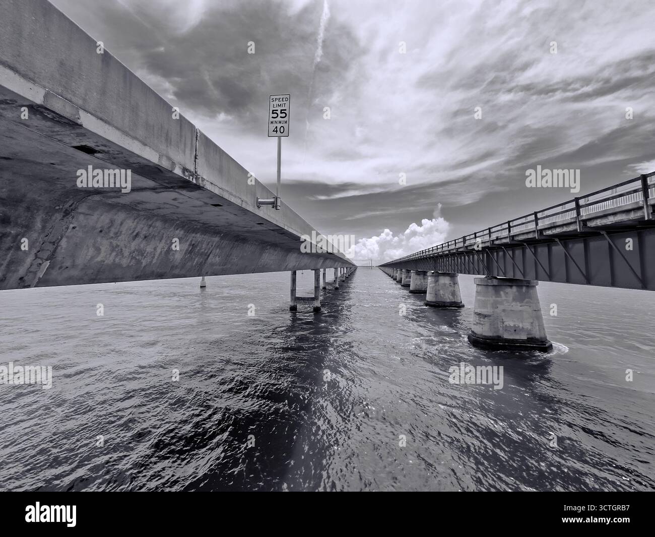 Seven Mile Bridge in den Florida Keys Stockfoto