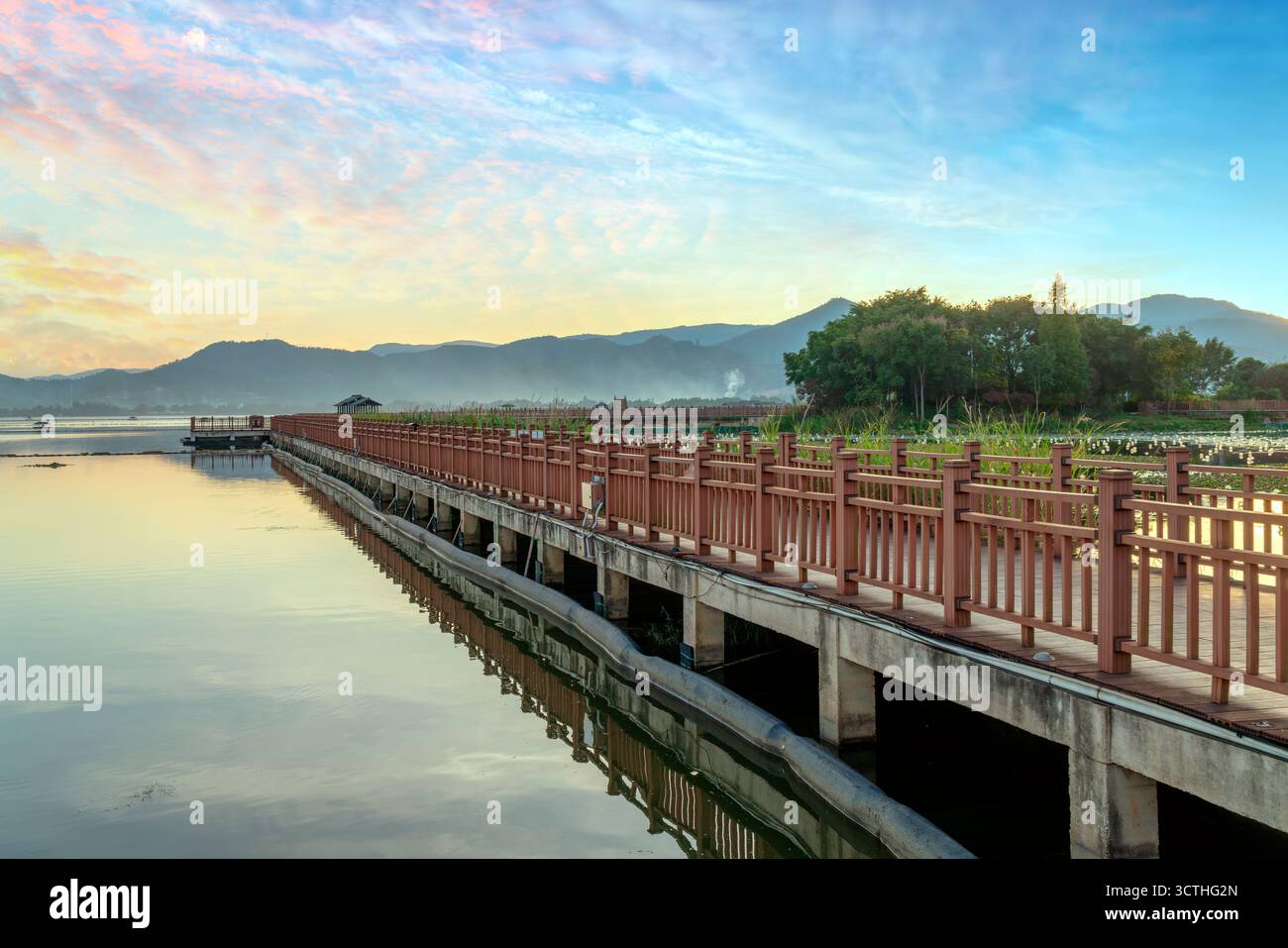 Yilong Lake Scenic Area, Yunnan, China. Stockfoto
