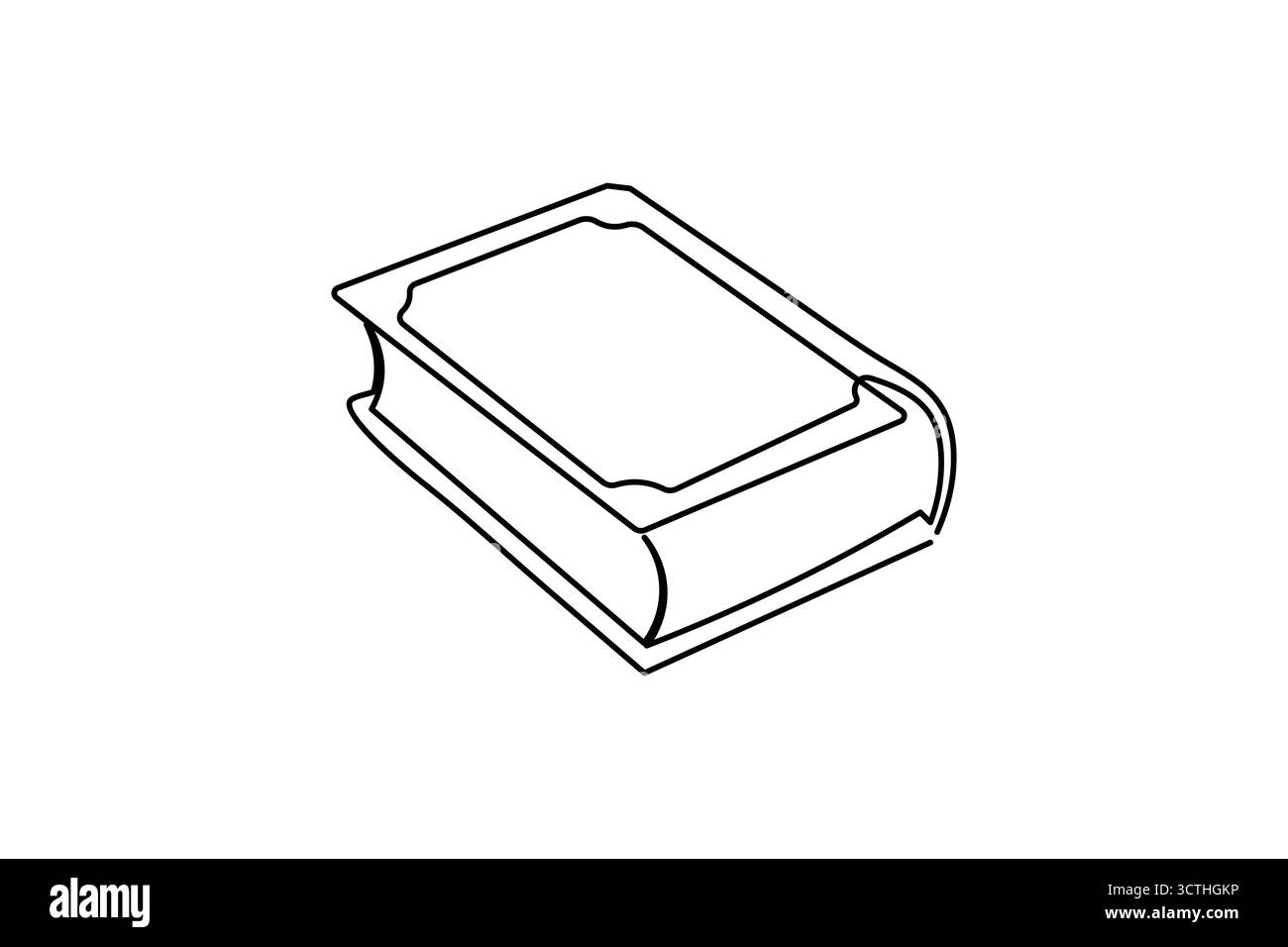 Minimalistischer Buchumriss eine Zeilenzeichnung einfache Vektor-Icon-Illustration Stock Vektor