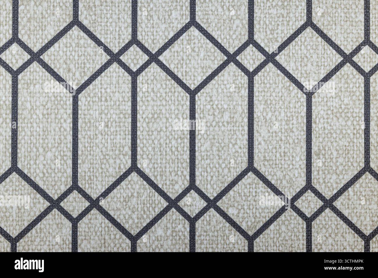 Geometrische Gittertapete mit marineblauen Linien auf hellgrauem Hintergrund Stockfoto