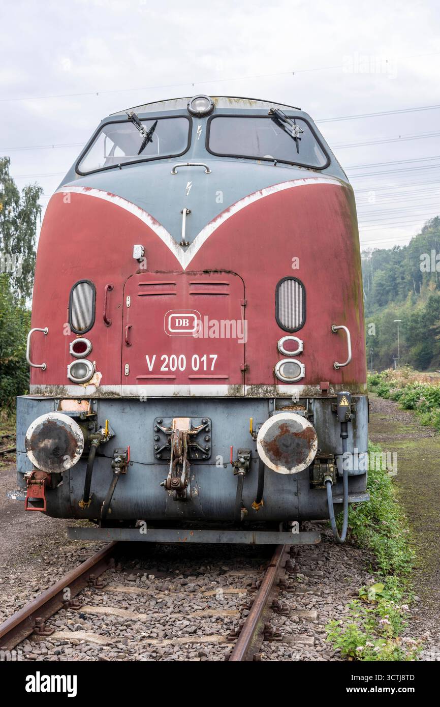 Eisenbahnmuseum Bochum-Dahlhausen, Streckendiesellokomotive V 200 017, NRW, Deutschland, Eisenbahnmuseum BO *** Eisenbahnmuseum Bochum Dahlhausen, Hauptstrecke Diesellokomotive V 200 017, NRW, Deutschland, Eisenbahnmuseum BO Stockfoto