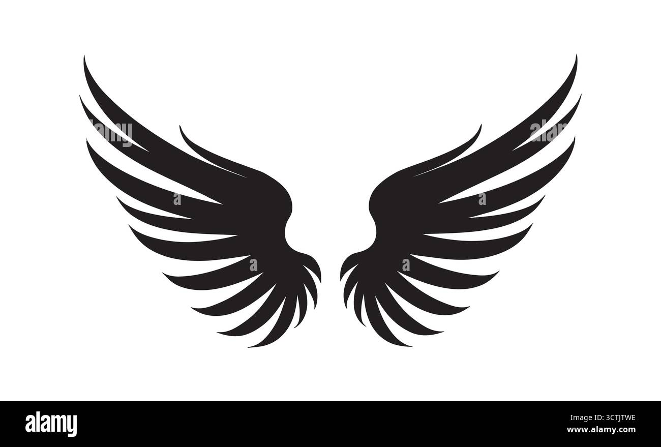 Wing Vektor-Logo und -Symbol Stock Vektor