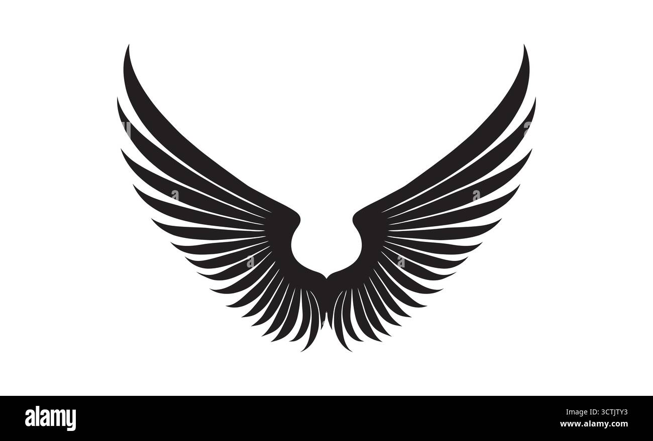 Wing Vektor-Logo und -Symbol Stock Vektor
