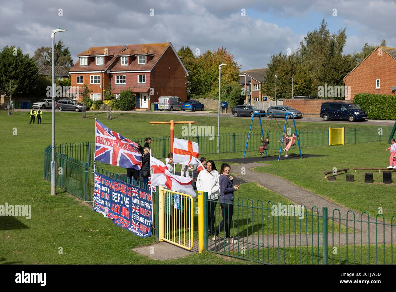 Die Marktstadt Faversham in Kent, die zum Mittelpunkt eines außergewöhnlichen Kampfes zwischen Demonstranten und Anti-Rassismus-Aktivisten geworden ist. Stockfoto