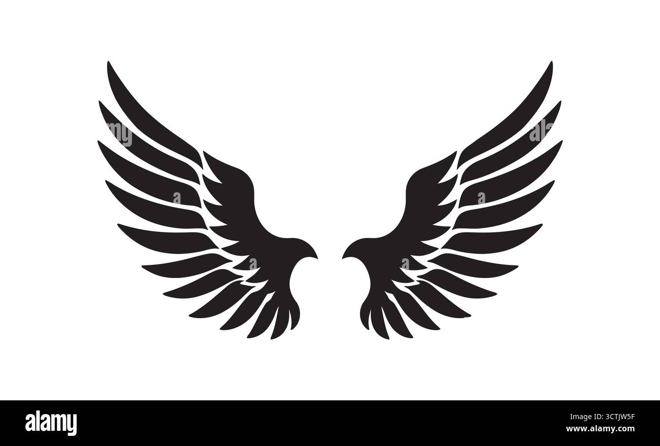 Wing Vektor-Logo und -Symbol Stock Vektor