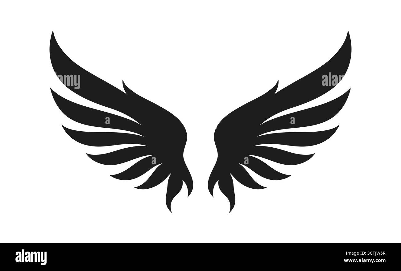 Wing Vektor-Logo und -Symbol Stock Vektor