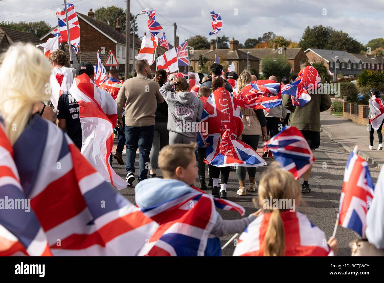 Die Marktstadt Faversham in Kent, die zum Mittelpunkt eines außergewöhnlichen Kampfes zwischen Demonstranten und Anti-Rassismus-Aktivisten geworden ist. Stockfoto