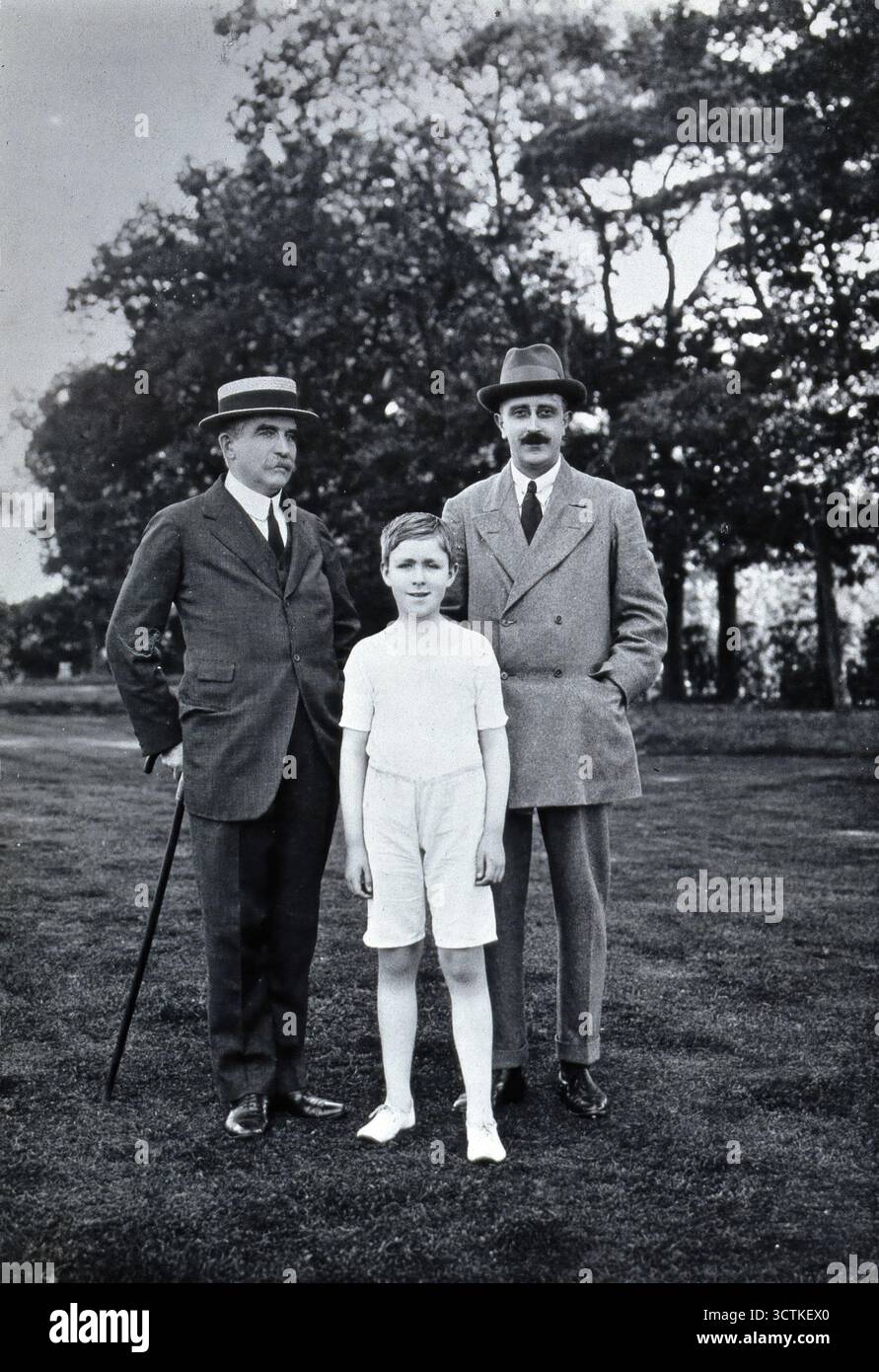 Henry Solomon Wellcome, Henry Mounteney Wellcome und dessen Tutor GS Farnfield. Stockfoto