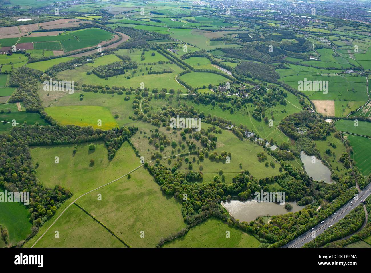 Hardwick Park, Landschaftspark zu Hardwick Hall, Derbyshire und Nottinghamshire, 2025. Stockfoto
