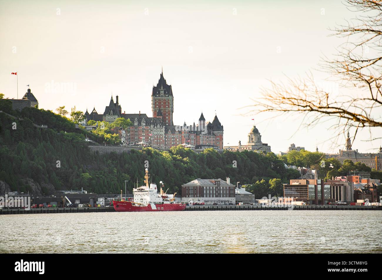 Chateau Frontenac aus levis City Stockfoto