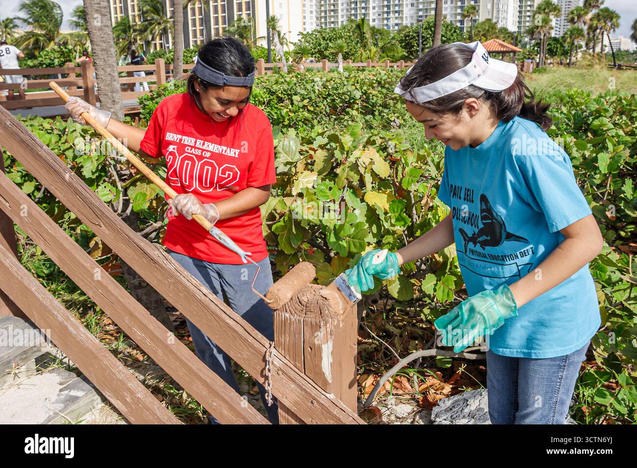 Miami Beach Florida,Hands on HandsAm Miami Day,einem Tag,Gemeinde,Nachbarschaft,Wohnen,Service mehr als 3,000,Freiwillige Gemeinschaft servi Stockfoto