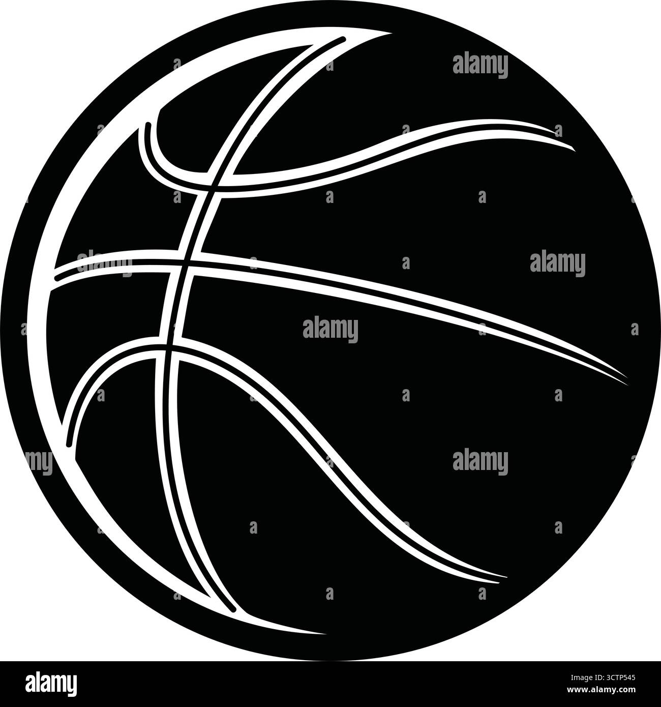 Ein Basketball mit klassischer Linienführung und Textur, geeignet für Sportthemen Stock Vektor