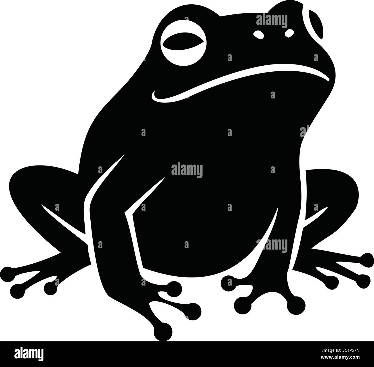 Frosch Silhouette, Amphibientier vielseitige Vektor-Illustration für Natur- und Tiermotive Stock Vektor