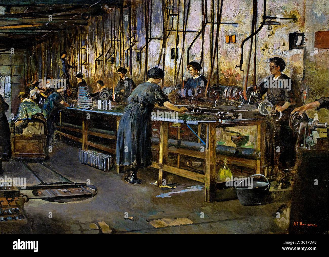 Die Frauen und die Waffen 1915 Augusto Bompiani ( 1852–1930) Italien Italienisch ) erster Weltkrieg, erster Weltkrieg, Stockfoto