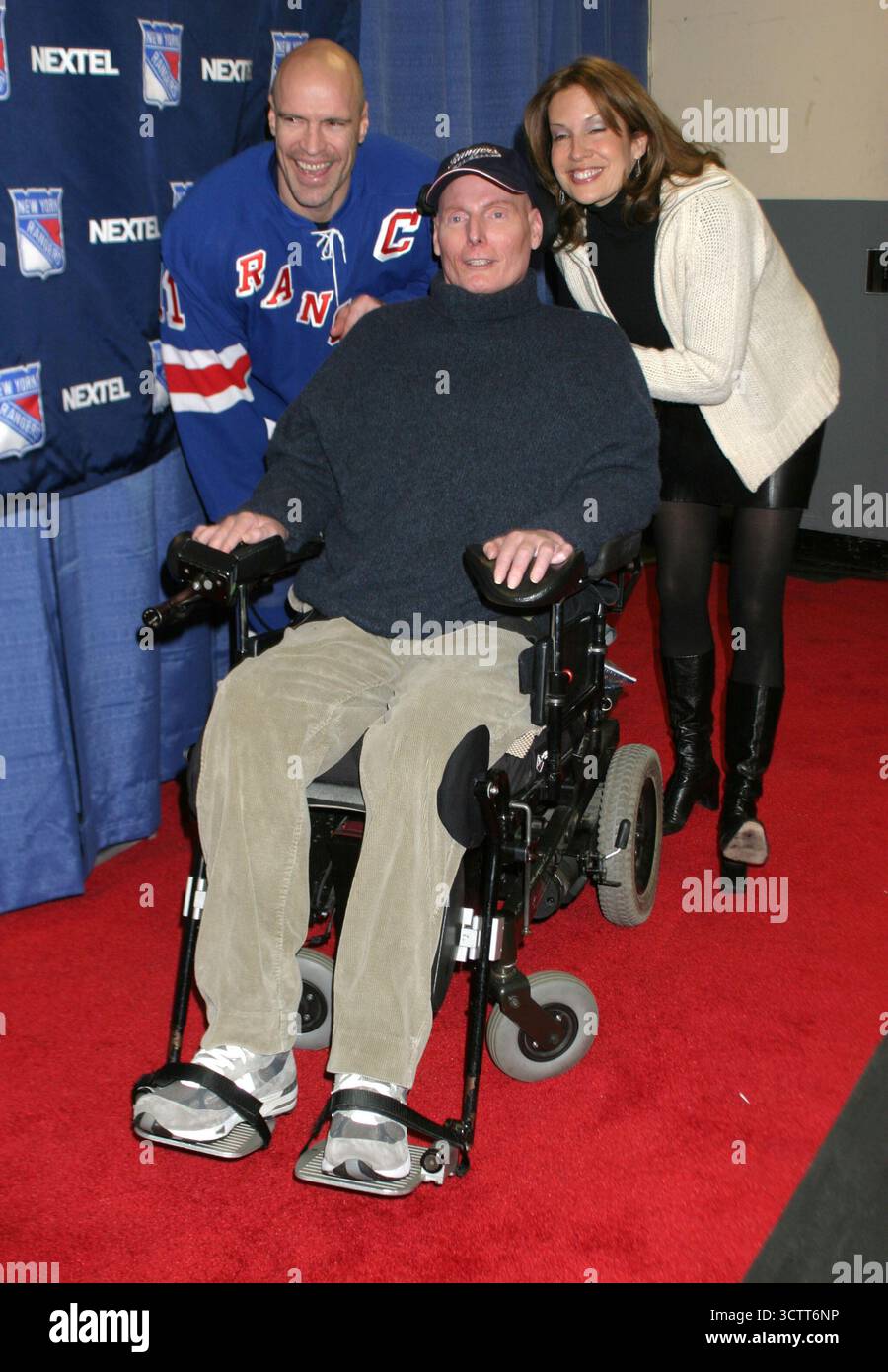 Mark Messier, Christopher und Dana Reeve beim sechsten jährlichen ...
