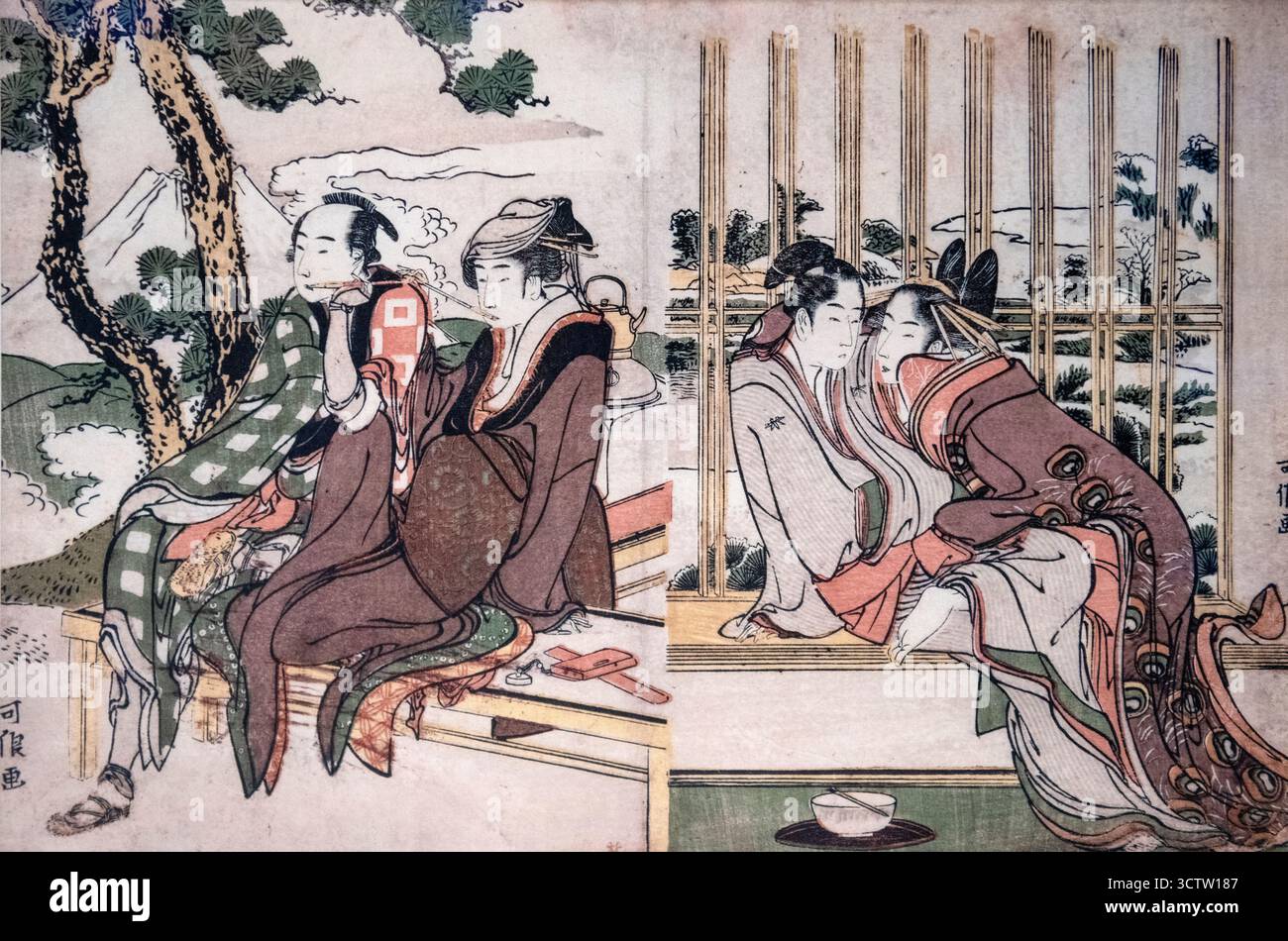 Hokusai: 'Restschnee für Azuma Yogoro' (1801-04) Stockfoto