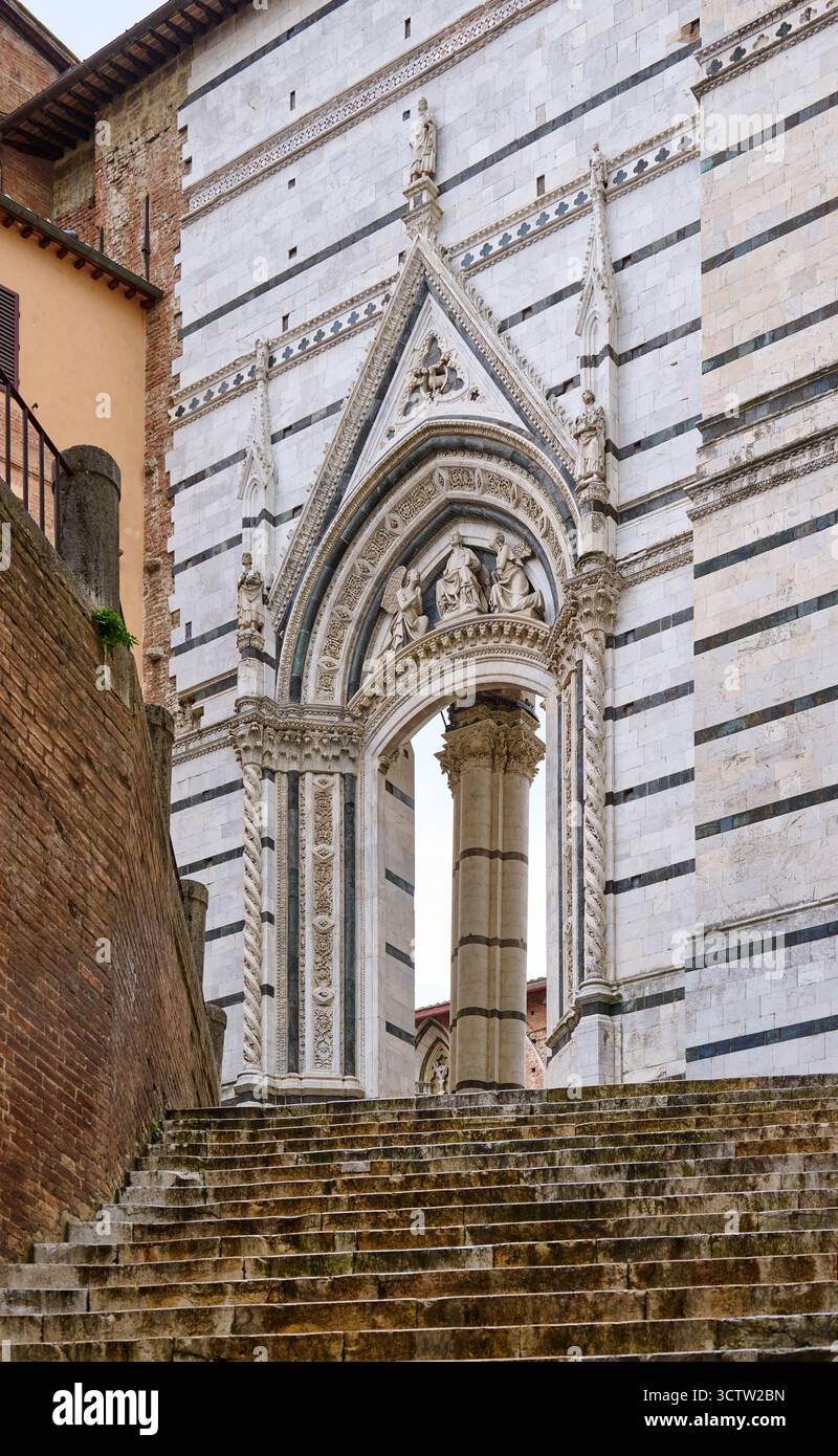 Schritte zur Kathedrale von Siena Stockfoto