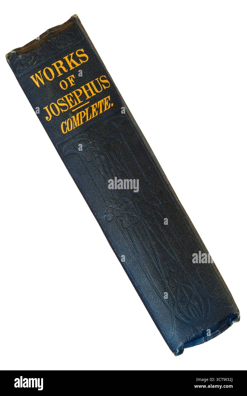 Werke Josephus vollständiges Buch isoliert auf weißem Hintergrund Stockfoto