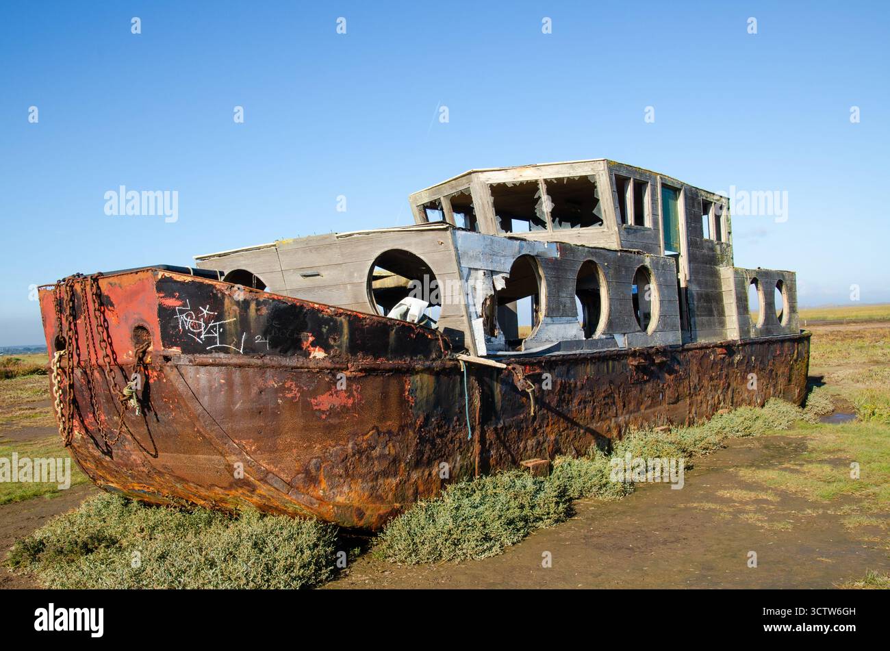Rostige alte Boot Stockfoto
