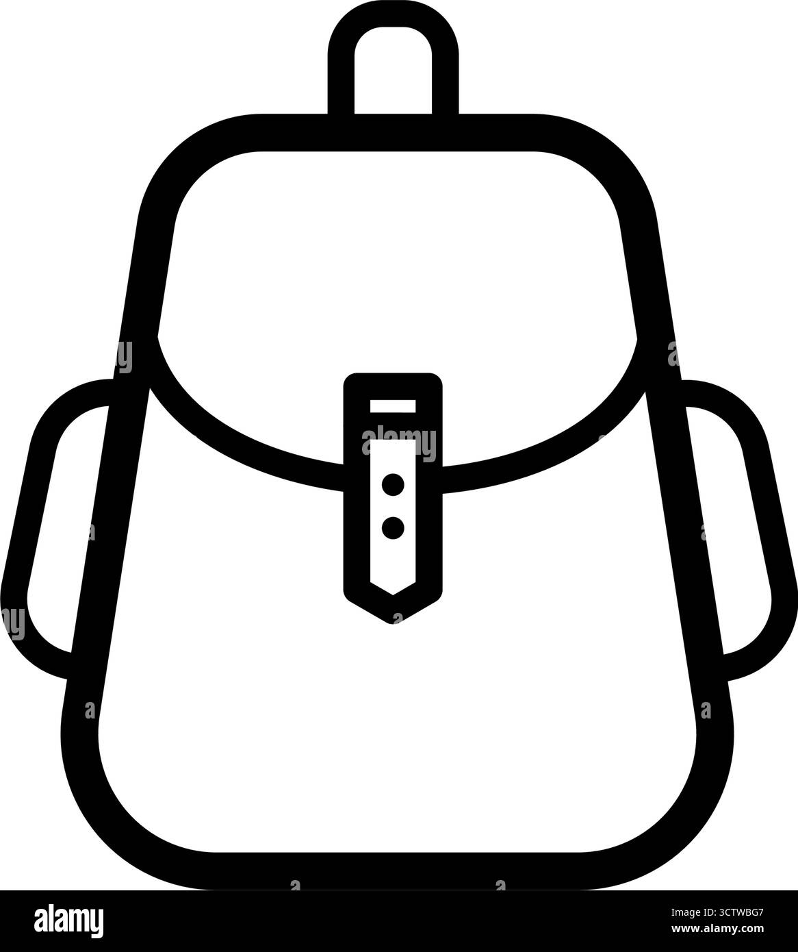 Schulrucksack- oder Reiserucksack-Symbol für Linienvektoren Stock Vektor