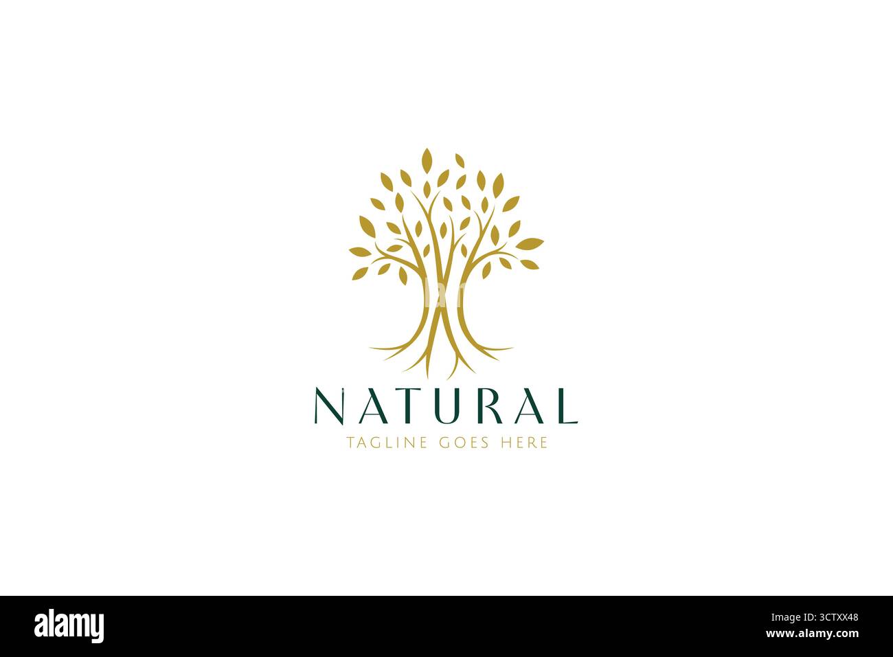 Abstrakte Illustration Baum Logo Business Natürliche Markenidentität Stock Vektor